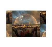 Jigsaw Puzzles1000 Piece Hytter The Rainbow After The Rain Pattern Educational Intellectual Wooden Puzzles, Fun Puzzles, Stress Relieving Game