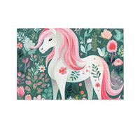 Jigsaw Puzzles1000 Piece Hytter Unicorn with Pink Hair Pattern Educational Intellectual Wooden Puzzles, Fun Puzzles, Stress Relieving Game