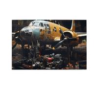 Jigsaw Puzzles1000 Piece Hytter Vintage Aircraft Machinery Pattern Educational Intellectual Wooden Puzzles, Fun Puzzles, Stress Relieving Game