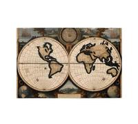 Jigsaw Puzzles1000 Piece Jkiegoq Ancient Map World Globe Printed Educational Intellectual Wooden Puzzles, Fun Puzzles, Stress Relieving Game