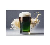 Jigsaw Puzzles1000 Piece Jkiegoq Beer Foam Printed Educational Intellectual Wooden Puzzles, Fun Puzzles, Stress Relieving Game