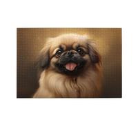 Jigsaw Puzzles1000 Piece Jkiegoq Pekingese Dog Printed Educational Intellectual Wooden Puzzles, Fun Puzzles, Stress Relieving Game