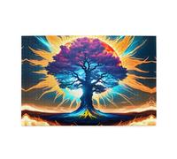 Jigsaw Puzzles1000 Piece Jkiegoq Solar Celestial Tree Printed Educational Intellectual Wooden Puzzles, Fun Puzzles, Stress Relieving Game
