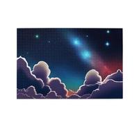 Jigsaw Puzzles1000 Piece Jkiegoq Space Night Sky Printed Educational Intellectual Wooden Puzzles, Fun Puzzles, Stress Relieving Game