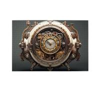 Jigsaw Puzzles1000 Piece Jkiegoq Steampunk Clock Printed Educational Intellectual Wooden Puzzles, Fun Puzzles, Stress Relieving Game