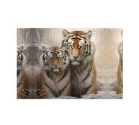 Jigsaw Puzzles1000 Piece Jkiegoq Tiger Couple Printed Educational Intellectual Wooden Puzzles, Fun Puzzles, Stress Relieving Game