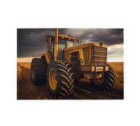 Jigsaw Puzzles1000 Piece Jkiegoq Tractor in The Field Printed Educational Intellectual Wooden Puzzles, Fun Puzzles, Stress Relieving Game