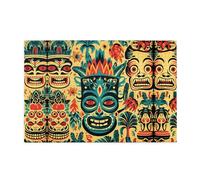 Jigsaw Puzzles1000 Piece Jkiegoq Vintage Aloha Tiki Pattern Printed Educational Intellectual Wooden Puzzles, Fun Puzzles, Stress Relieving Game