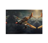 Jigsaw Puzzles1000 Piece Jkiegoq War Plane Printed Educational Intellectual Wooden Puzzles, Fun Puzzles, Stress Relieving Game