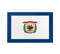 Jigsaw Puzzles1000 Piece Jkiegoq West Virginia Flag Printed Educational Intellectual Wooden Puzzles, Fun Puzzles, Stress Relieving Game