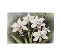 Jigsaw Puzzles1000 Piece Jkiegoq White Bell Orchid Printed Educational Intellectual Wooden Puzzles, Fun Puzzles, Stress Relieving Game