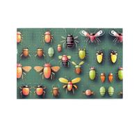 Jigsaw Puzzles1000 Piece Mjhkxlj Insect Atlas Picture Quality Wooden Puzzle for Adults and Kids, Fun Puzzles, Stress Relieving Puzzles
