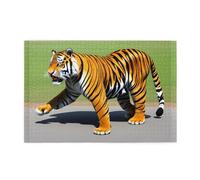 Jigsaw Puzzles1000 Piece Mjhkxlj Mr. Dancing Tiger Picture Quality Wooden Puzzle for Adults and Kids, Fun Puzzles, Stress Relieving Puzzles
