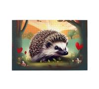 Jigsaw Puzzles1000 Piece Mjhkxlj Nature Lovely Hedgehog Lovers Picture Quality Wooden Puzzle for Adults and Kids, Fun Puzzles, Stress Relieving Puzzles