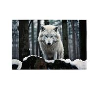 Jigsaw Puzzles1000 Piece Whjdpp A Lone Wolf Pattern Educational Intellectual Wooden Puzzles, Fun Puzzles, Stress Relieving Puzzles