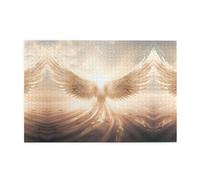 Jigsaw Puzzles1000 Piece Whjdpp Angel's Wings Pattern Educational Intellectual Wooden Puzzles, Fun Puzzles, Stress Relieving Puzzles