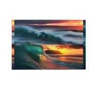 Jigsaw Puzzles1000 Piece Whjdpp Beach Maui Hawaii Sunset Sea Waves Clouds Picture Educational Intellectual Wooden Puzzles, Fun Puzzles, Stress Relieving Game