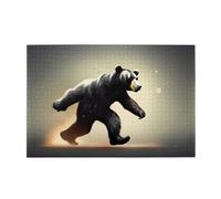 Jigsaw Puzzles1000 Piece Whjdpp Bear Running Picture Educational Intellectual Wooden Puzzles, Fun Puzzles, Stress Relieving Game
