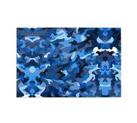 Jigsaw Puzzles1000 Piece Whjdpp Blue Camouflage Pattern Picture Educational Intellectual Wooden Puzzles, Fun Puzzles, Stress Relieving Game