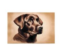 Jigsaw Puzzles1000 Piece Whjdpp Brown Labrador Retriever Pattern Educational Intellectual Wooden Puzzles, Fun Puzzles, Stress Relieving Puzzles