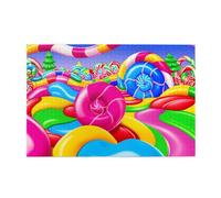 Jigsaw Puzzles1000 Piece Whjdpp Candy Land Pattern Educational Intellectual Wooden Puzzles, Fun Puzzles, Stress Relieving Puzzles