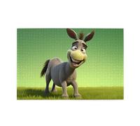 Jigsaw Puzzles1000 Piece Whjdpp Cartoon Donkey -Ar Picture Educational Intellectual Wooden Puzzles, Fun Puzzles, Stress Relieving Game
