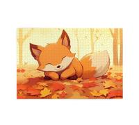 Jigsaw Puzzles1000 Piece Whjdpp Cartoon Fox Pattern Educational Intellectual Wooden Puzzles, Fun Puzzles, Stress Relieving Puzzles