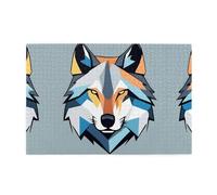 Jigsaw Puzzles1000 Piece Whjdpp Cartoon Wolf Head Pattern Educational Intellectual Wooden Puzzles, Fun Puzzles, Stress Relieving Puzzles