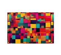 Jigsaw Puzzles1000 Piece Whjdpp Colorful Squares Picture Educational Intellectual Wooden Puzzles, Fun Puzzles, Stress Relieving Game