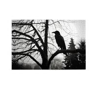 Jigsaw Puzzles1000 Piece Whjdpp Crow On Branch Picture Educational Intellectual Wooden Puzzles, Fun Puzzles, Stress Relieving Game