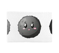 Jigsaw Puzzles1000 Piece Whjdpp Cute Black Coal Balls Pattern Educational Intellectual Wooden Puzzles, Fun Puzzles, Stress Relieving Puzzles