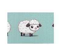 Jigsaw Puzzles1000 Piece Whjdpp Cute Cartoon Sheep Picture Educational Intellectual Wooden Puzzles, Fun Puzzles, Stress Relieving Game