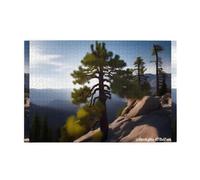 Jigsaw Puzzles1000 Piece Whjdpp Deer Mountain Pine Tree Wilderness Picture Educational Intellectual Wooden Puzzles, Fun Puzzles, Stress Relieving Game