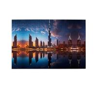 Jigsaw Puzzles1000 Piece Whjdpp Dubai Sidewinder Tower Pattern Educational Intellectual Wooden Puzzles, Fun Puzzles, Stress Relieving Puzzles