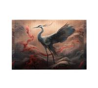Jigsaw Puzzles1000 Piece Whjdpp Elegant Crane Pattern Educational Intellectual Wooden Puzzles, Fun Puzzles, Stress Relieving Puzzles