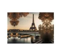 Jigsaw Puzzles1000 Piece Whjdpp French Paris Tour Eiffel Tower Picture Educational Intellectual Wooden Puzzles, Fun Puzzles, Stress Relieving Game