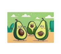 Jigsaw Puzzles1000 Piece Whjdpp Funny Cartoon Avocados Picture Educational Intellectual Wooden Puzzles, Fun Puzzles, Stress Relieving Game