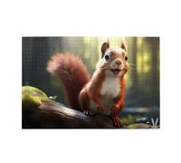 Jigsaw Puzzles1000 Piece Whjdpp Funny Squirrel Picture Educational Intellectual Wooden Puzzles, Fun Puzzles, Stress Relieving Game