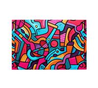 Jigsaw Puzzles1000 Piece Whjdpp Geometric Background Graffiti Pattern Educational Intellectual Wooden Puzzles, Fun Puzzles, Stress Relieving Puzzles