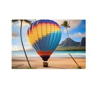 Jigsaw Puzzles1000 Piece Whjdpp Hawaii Hot Air Balloon Pattern Educational Intellectual Wooden Puzzles, Fun Puzzles, Stress Relieving Puzzles