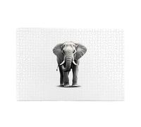 Jigsaw Puzzles1000 Piece Whjdpp Long Nose Elephant Pattern Educational Intellectual Wooden Puzzles, Fun Puzzles, Stress Relieving Puzzles