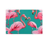 Jigsaw Puzzles1000 Piece Whjdpp Lovely Pink Flamingos Picture Educational Intellectual Wooden Puzzles, Fun Puzzles, Stress Relieving Game