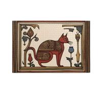 Jigsaw Puzzles1000 Piece Whjdpp Medieval Art Cat Pattern Educational Intellectual Wooden Puzzles, Fun Puzzles, Stress Relieving Puzzles