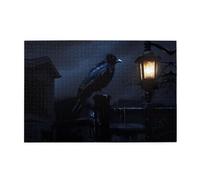 Jigsaw Puzzles1000 Piece Whjdpp Night Crow Pattern Educational Intellectual Wooden Puzzles, Fun Puzzles, Stress Relieving Puzzles