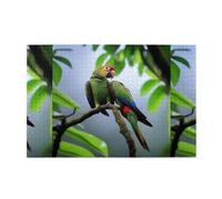 Jigsaw Puzzles1000 Piece Whjdpp Parrot in Green Leaves Pattern Educational Intellectual Wooden Puzzles, Fun Puzzles, Stress Relieving Puzzles