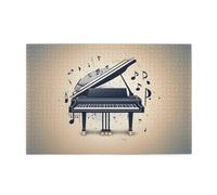 Jigsaw Puzzles1000 Piece Whjdpp Piano Music Symbol Picture Educational Intellectual Wooden Puzzles, Fun Puzzles, Stress Relieving Game