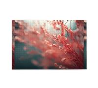 Jigsaw Puzzles1000 Piece Whjdpp Red Willow Flower Pattern Educational Intellectual Wooden Puzzles, Fun Puzzles, Stress Relieving Puzzles