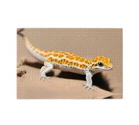Jigsaw Puzzles1000 Piece Whjdpp Sand Leopard Gecko Picture Educational Intellectual Wooden Puzzles, Fun Puzzles, Stress Relieving Game