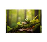Jigsaw Puzzles1000 Piece Whjdpp Snail On Moss Pattern Educational Intellectual Wooden Puzzles, Fun Puzzles, Stress Relieving Puzzles