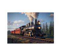 Jigsaw Puzzles1000 Piece Whjdpp Steam Locomotive Train Picture Educational Intellectual Wooden Puzzles, Fun Puzzles, Stress Relieving Game
